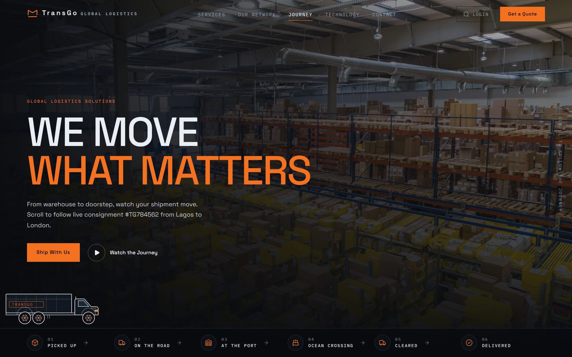 TransGo Global Logistics — screenshot